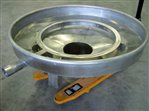 bulk bag discharge station with dust aspiration
