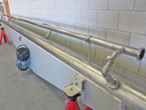 Tube conveyor 200 x 7400 mm - s/s - CIP-claening