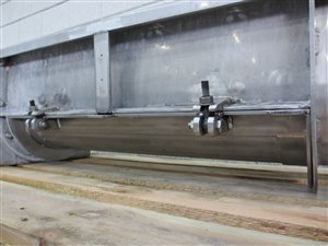 Screw conveyor with serrated screw blade 245 x 1809