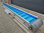 Rvs transportband met meenemers 420 x 6000 mm