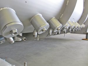 Dubbelassige peddelmenger - rvs - 6000 Liter - directe stoominjectie