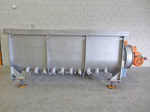 Dubbelassige peddelmenger - rvs - 6000 Liter - directe stoominjectie