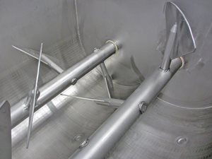 Dubbelassige peddelmenger - rvs - 6000 Liter - directe stoominjectie