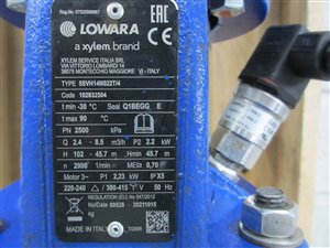Lowara SVH14N022T/4 centrifugaalpomp met Hydrovar pompbesturing