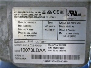 Lowara SVH14N022T/D centrifugaalpomp met Hydrovar pompbesturing