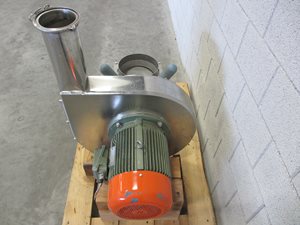 Rvs ventilator voor poedertransport 5,5 kW