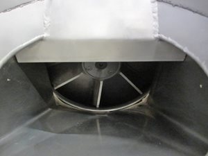 Rvs ventilator voor poedertransport 5,5 kW