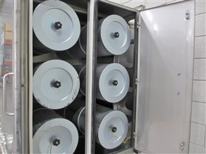 Perslucht gereinigd stoffilter 7000 m3/h - 96 m2 - rvs - Atex