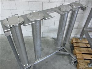 Filterset met 2x DN100 haakse buisfilter