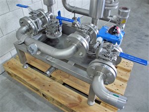 Filterset met 2x DN65 haakse buisfilter