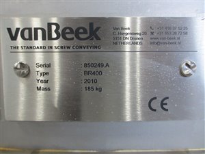Van Beek BR400  kluitenbreker 400 x 400 mm