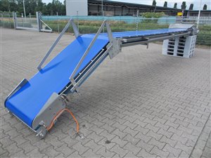 rvs transportband met knik 800 x 6000+2000 mm