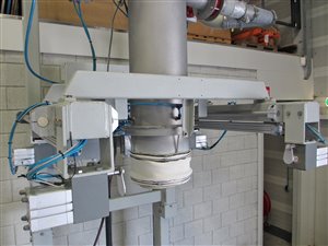 big bag vulstation met palletmagazijn en rollenbanen