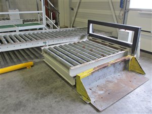 big bag vulstation met palletmagazijn en rollenbanen
