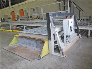 big bag vulstation met palletmagazijn en rollenbanen