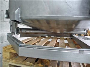 2000 liter rvs tank met weegcellen