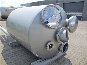 Rvs silo met steile conus 4000 liter