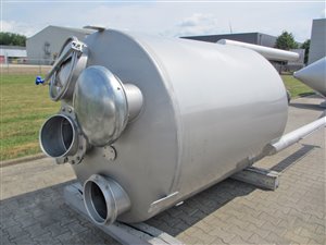 Rvs silo met steile conus 4000 liter