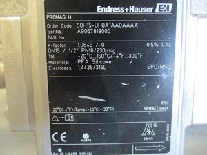 E+H Promag 50H DN15 flowmeter